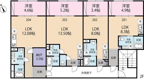 アシェル新井薬師の物件間取画像